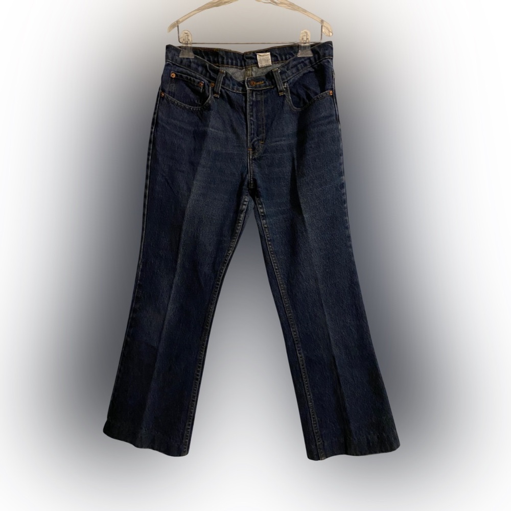 Vintage 1991 Jordache Mid Rise Flare Denim Jeans Deep Blue Size 11/12